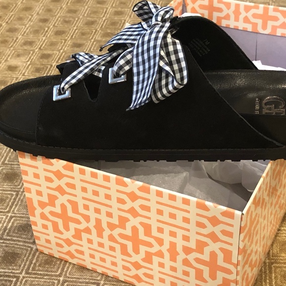 Gianna-Bini Gingham slides - Picture 2 of 5